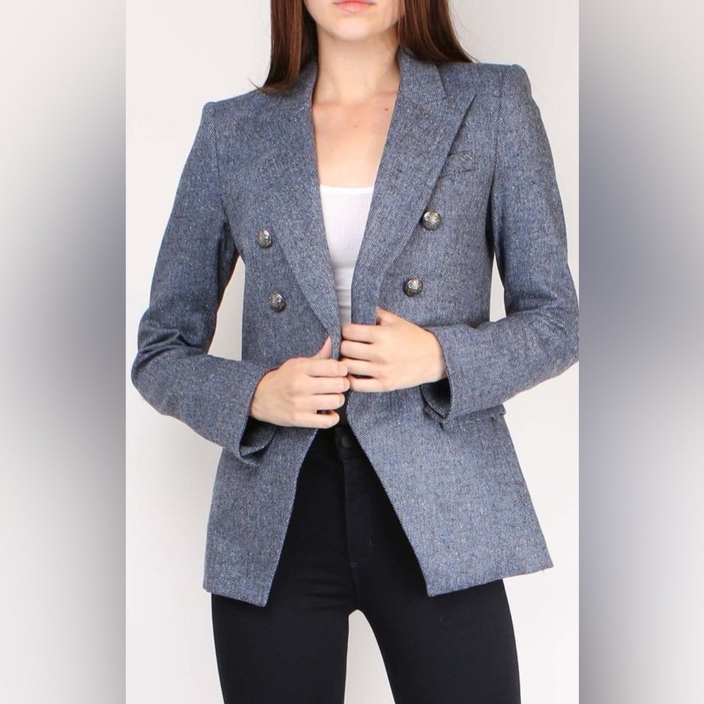 Veronica Beard miller Dickey wool blend jacket blazer blue - Picture 2 of 4